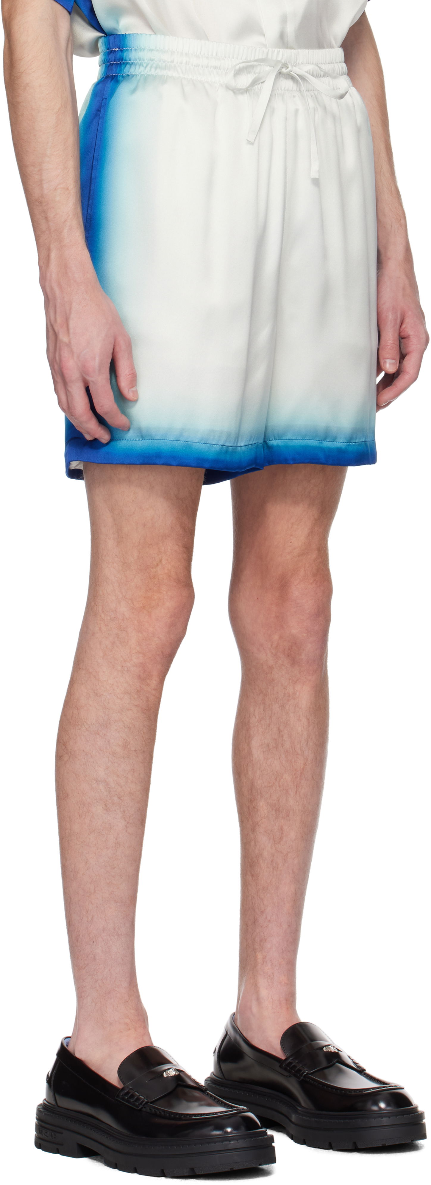 Shorts Casablanca Casablanca 'Casa Way' Skate Silk Shorts Blå | MS25-TR-012-03, 1