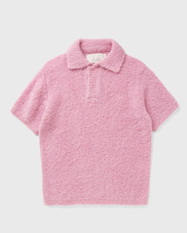 Polo skjorte ERL ALPACA Short-Sleeve Fuzzy Polo Knit Lyserød | ERL11N009-1, 1