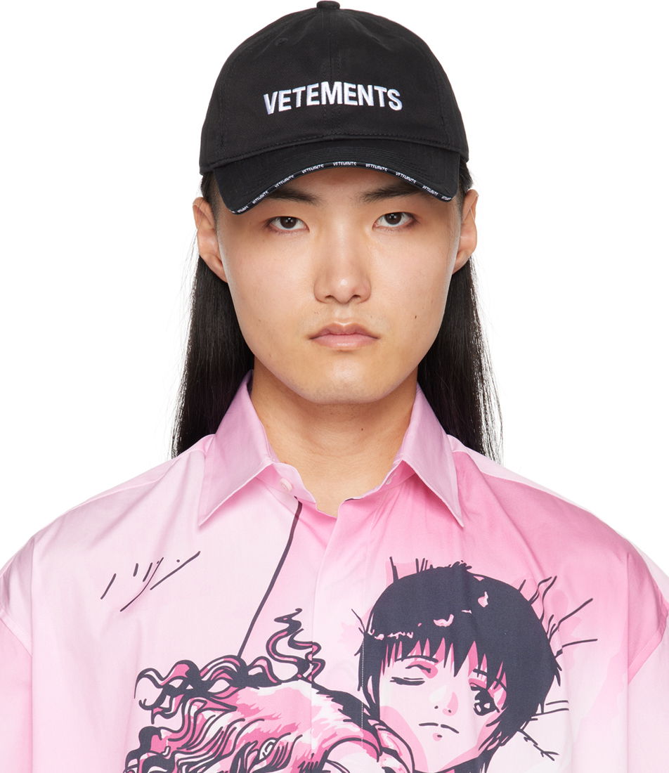 Kasket VETEMENTS Iconic Logo Cap Sort | UE64CA100B, 0
