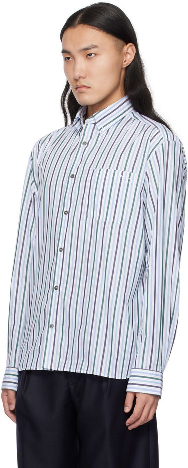 Skjorte A.P.C. Striped Logo Shirt Hvid | COHEI-H12599, 3