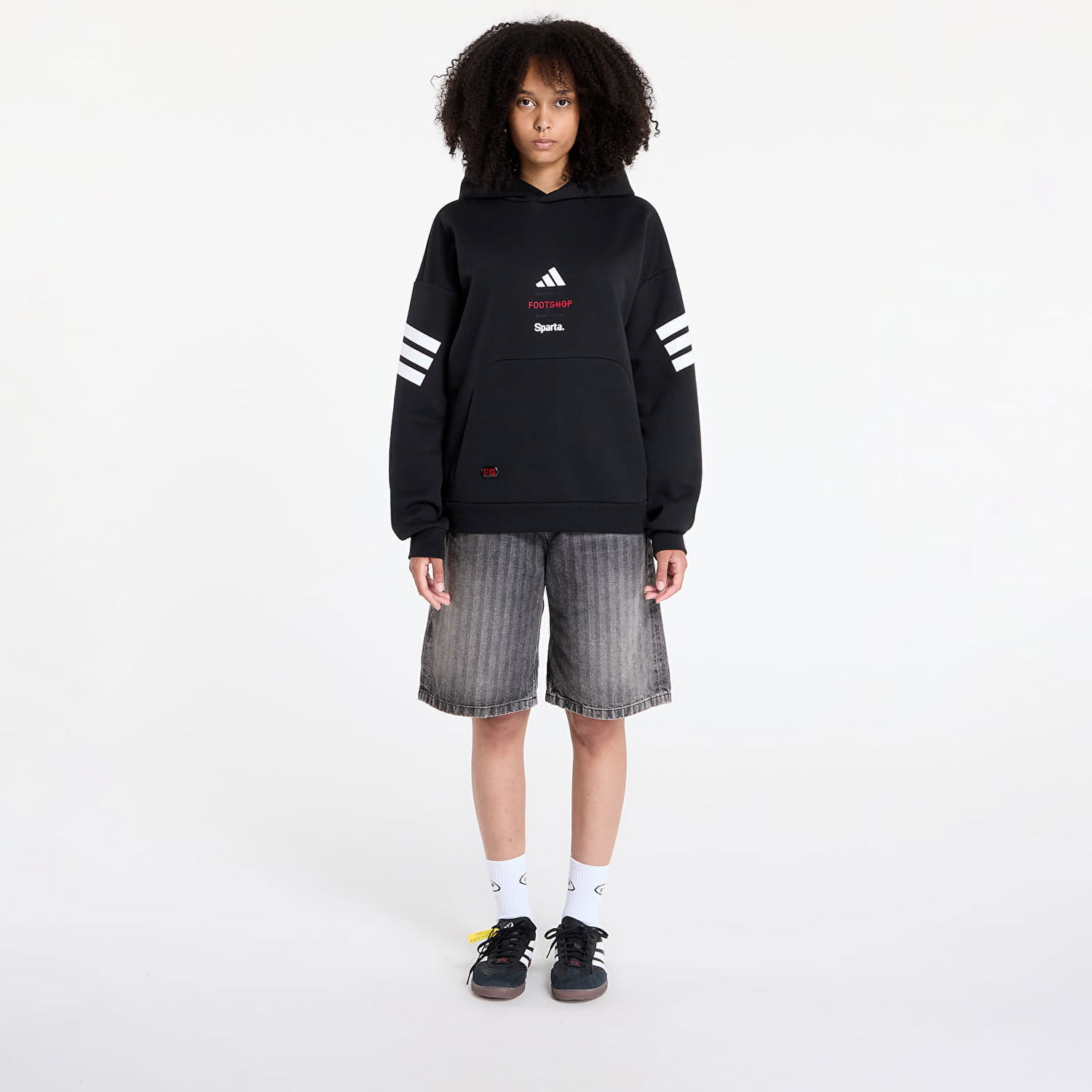 Sweatshirt adidas Performance Footshop x Sparta Hoodie Sort | FTSHP_490, 1