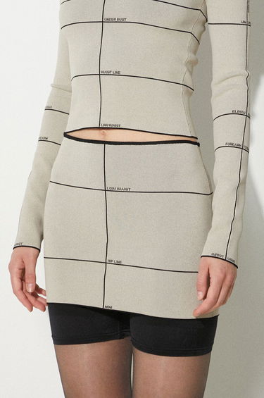 Nederdel VETEMENTS VETEMENTS Mannequin Knit Mini Bodycon Skirt Beige | WE64KN350O, 3