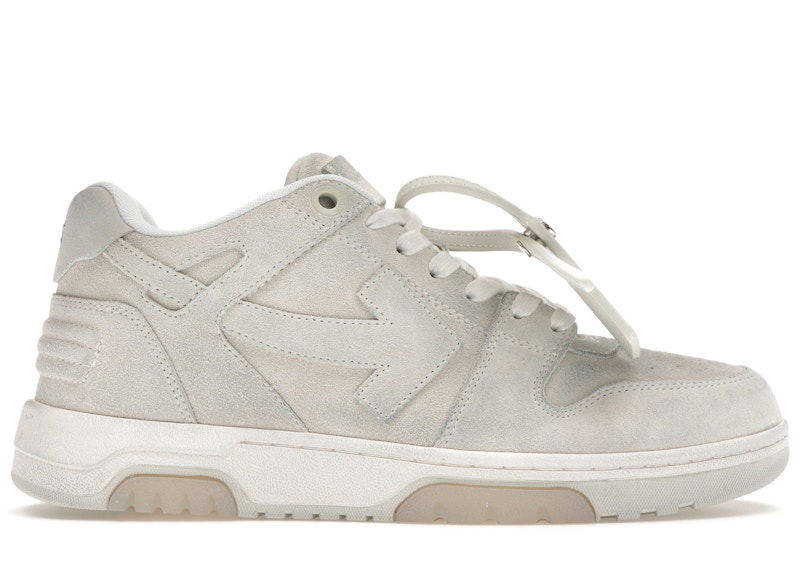 Sneakers og sko Off-White Out of Office "OOO" Low Tops Vanilla White Suede Grå | OMIA189S23LEA0110101, 0