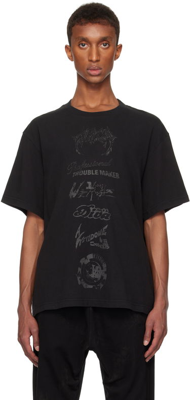 T-shirt We11done Multi Logo Graphic T-Shirt Sort | WD-TT3-24-777-U-BK, 0