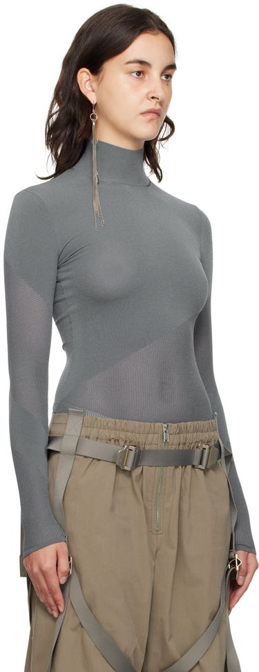 Krop Dion Lee Dion Lee Helix Mock Neck Top Grå | C7229F23, 1