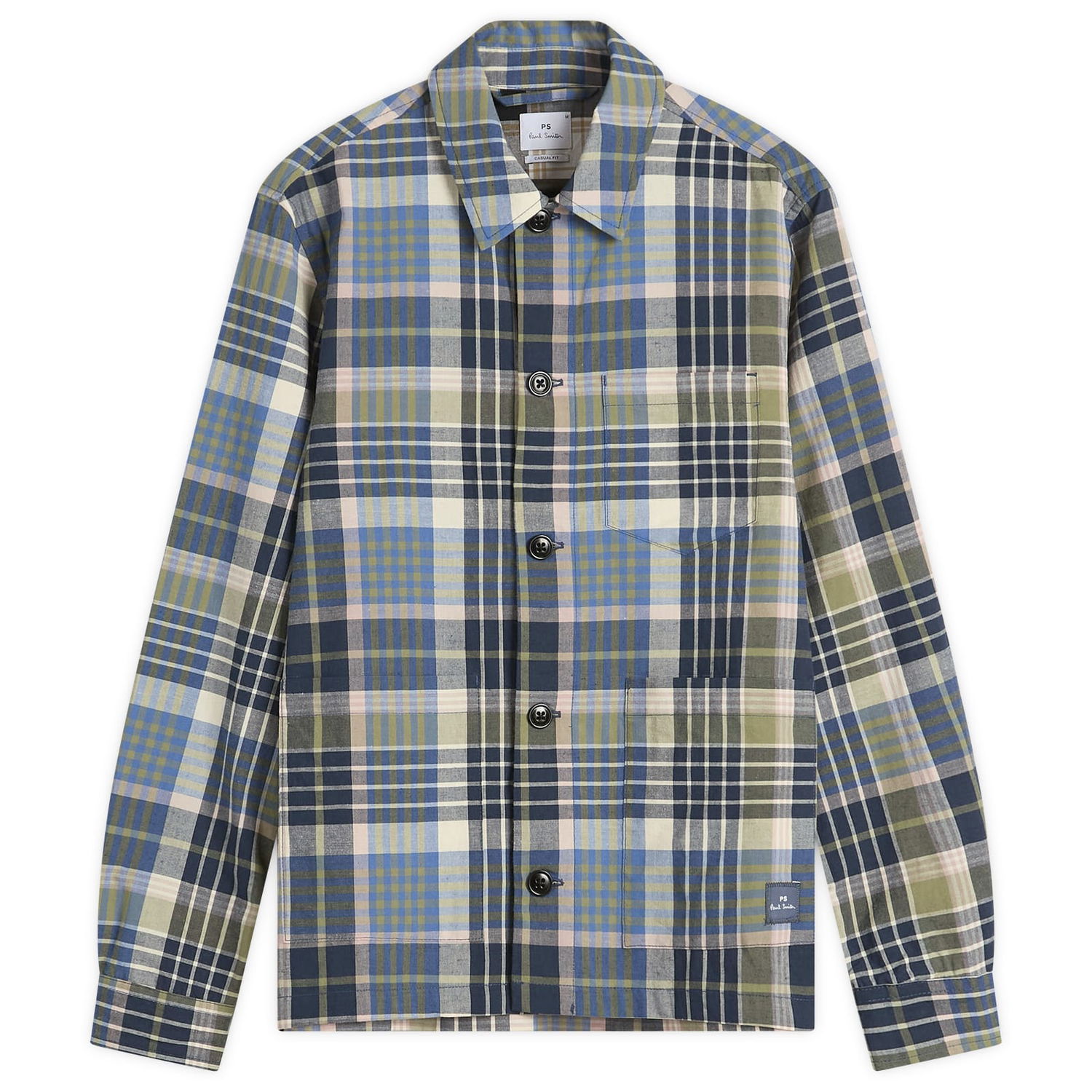 Skjorte Paul Smith Paul Smith Madras Check Overshirt, Size Large Flerfarvet | M2R-757Y-P22353-46, 1