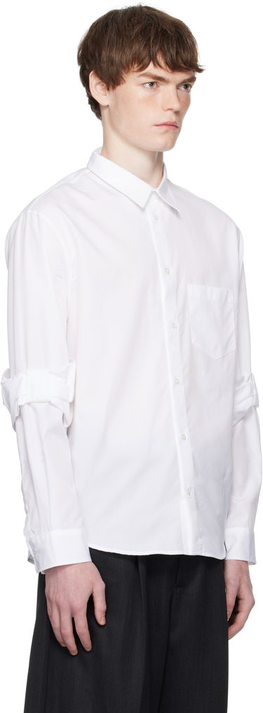 Skjorte Simone Rocha Simone Rocha Bow Sleeve Classic Shirt Hvid | 5382 1025, 1