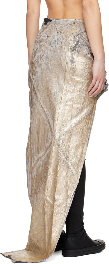 Nederdel Rick Owens Rick Owens DRKSHDW Hollywood Soft Edfu Long Denim Maxi Skirt Metalisk | DS01E3348 SGMC, 2