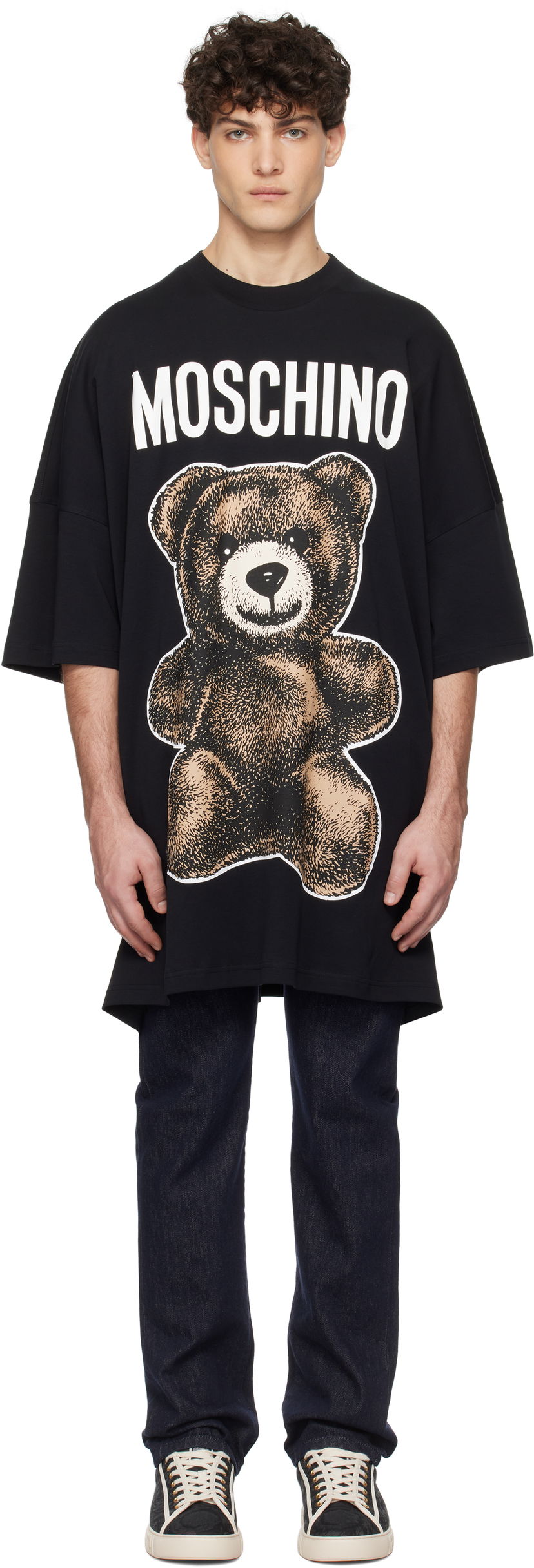 T-shirt Moschino Moschino Oversized Teddy Bear Graphic Tee Sort | 251ZZV071202441555
