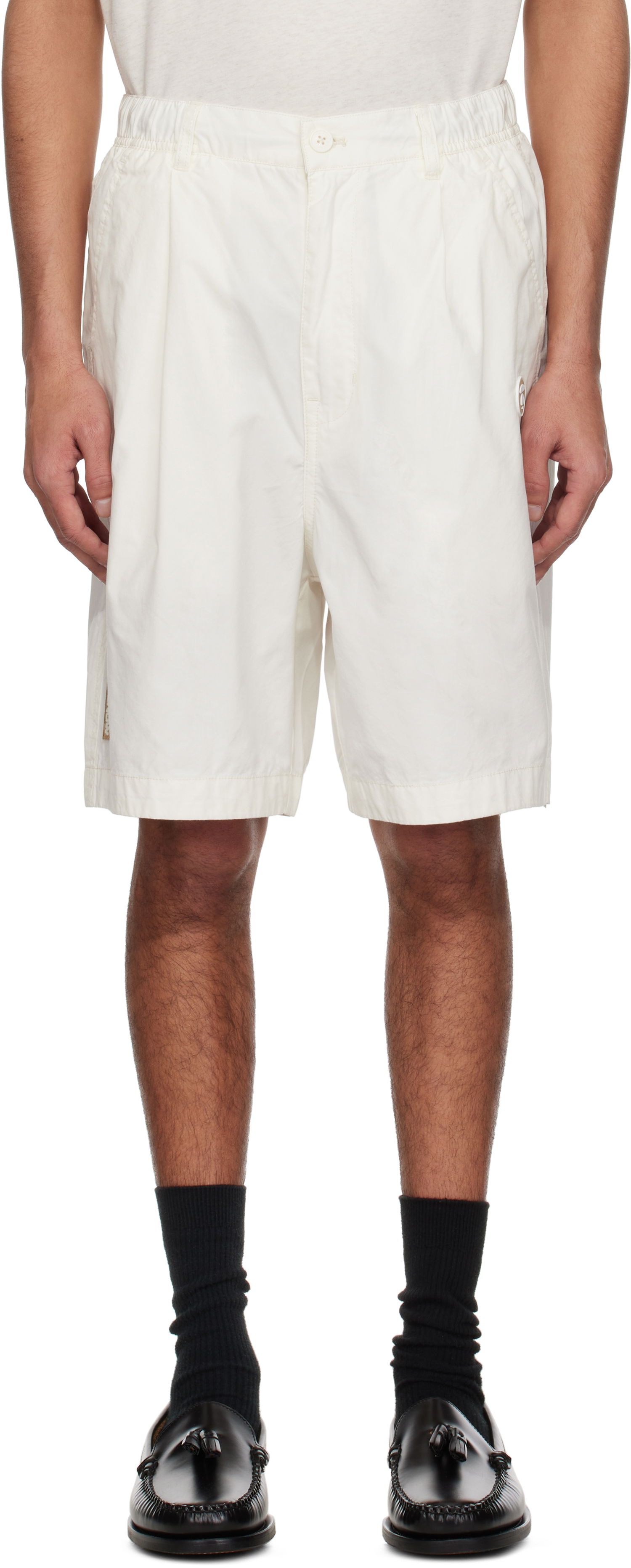 Shorts AAPE by A Bathing Ape AAPE by A Bathing Ape 'AAPE Now' Woven Shorts Hvid | AAPSPMB670XXNIVX, 0