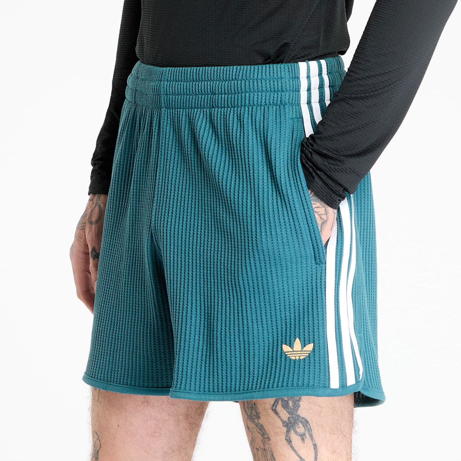 Shorts adidas Originals adidas Waffle Knit Sprinter Shorts Grøn | KC0693, 1
