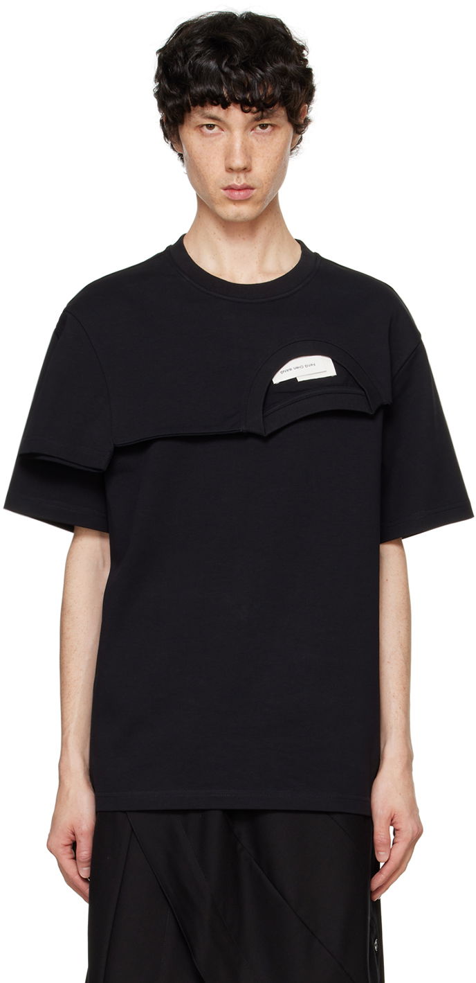 T-shirt Feng Chen Wang Feng Chen Wang Double Collar T-Shirt Sort | FF12TSH715B