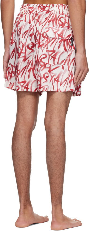 Badetøj Palm Angels Palm Angels Graffiti Print Swim Shorts Hvid | PMFD012S25FAB0010325, 2