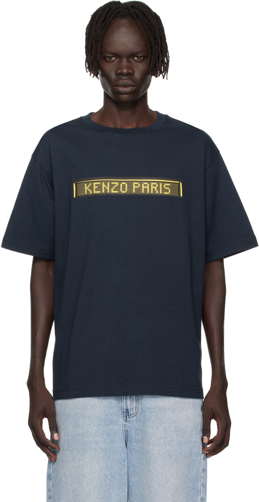 T-shirt KENZO Kenzo 'KENZO City' Oversized T-Shirt Mørkeblå | FF65TS4534SG