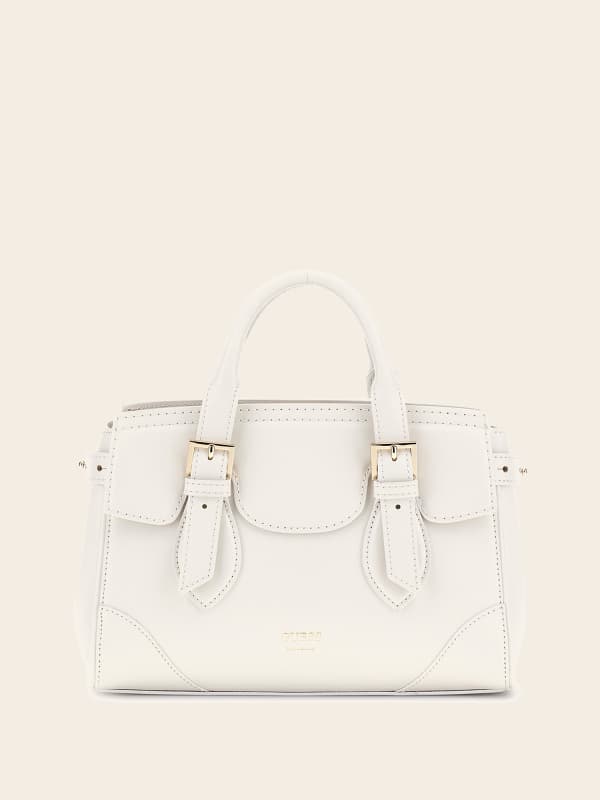 Håndtaske GUESS Diana Genuine Leather Mini Handbag Hvid | HWDIAAL4136, 0