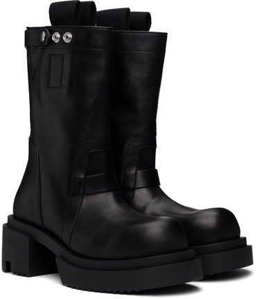 Tøj Rick Owens Rick Owens Hollywood Low Bogun Pull-On Boots Sort | RU01E5804 LOO, 3