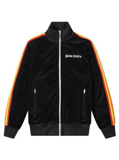 Jakke Palm Angels Rainbow Taped Track Jacket Sort | PMBD001C99FAB0021001
