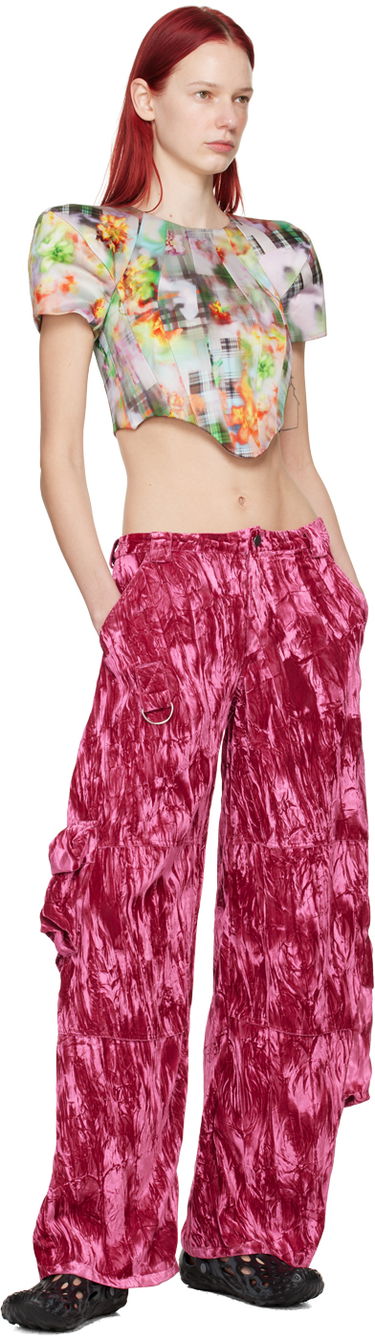 Crop top Collina Strada Collina Strada Ava Floral Print Cropped Blouse Flerfarvet | XX3282, 3