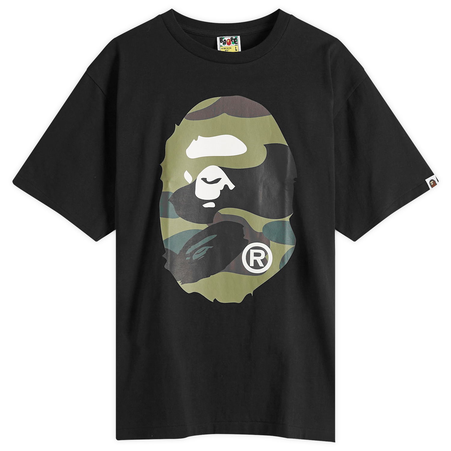 T-shirt BAPE Giant 1St Camo Big Ape Head T-Shirt, Size Large Sort | 001TEL301015M-BGN, 0