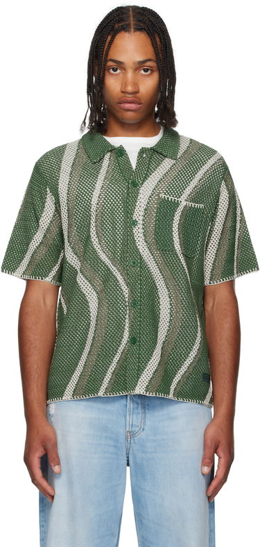 Skjorte Dime Dime Soleil Button Up Knit Shirt Grøn | DIMESU257GRN, 0