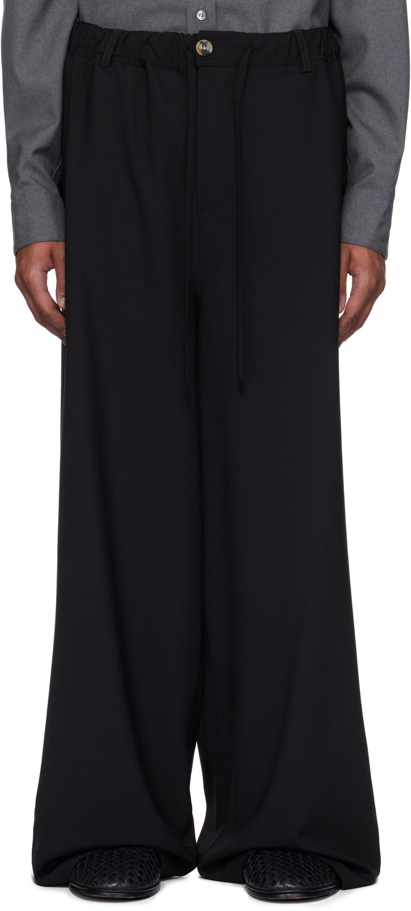 Bukser Marni Marni Wool Wide-Leg Trousers Sort | PUMU0290A1 UTP771