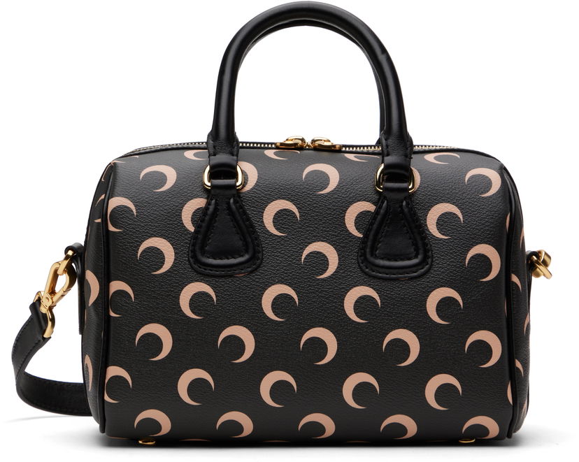 Håndtaske Marine Serre Marine Serre Moon Print Canvas Strike Bag Sort | WBA019A RWOV0030