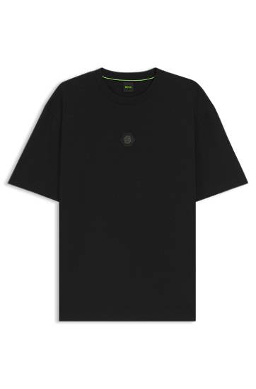 T-shirt BOSS Cotton-jersey T-shirt with Double B monogram Sort | 50544316