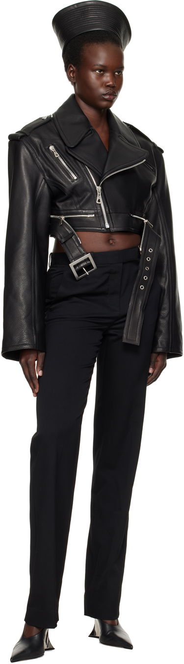 Jakke Jean Paul Gaultier Jean Paul Gaultier 'The Cropped Perfecto' Cropped Leather Jacket Sort | 25/33-F-VE103B-L027-0062, 3