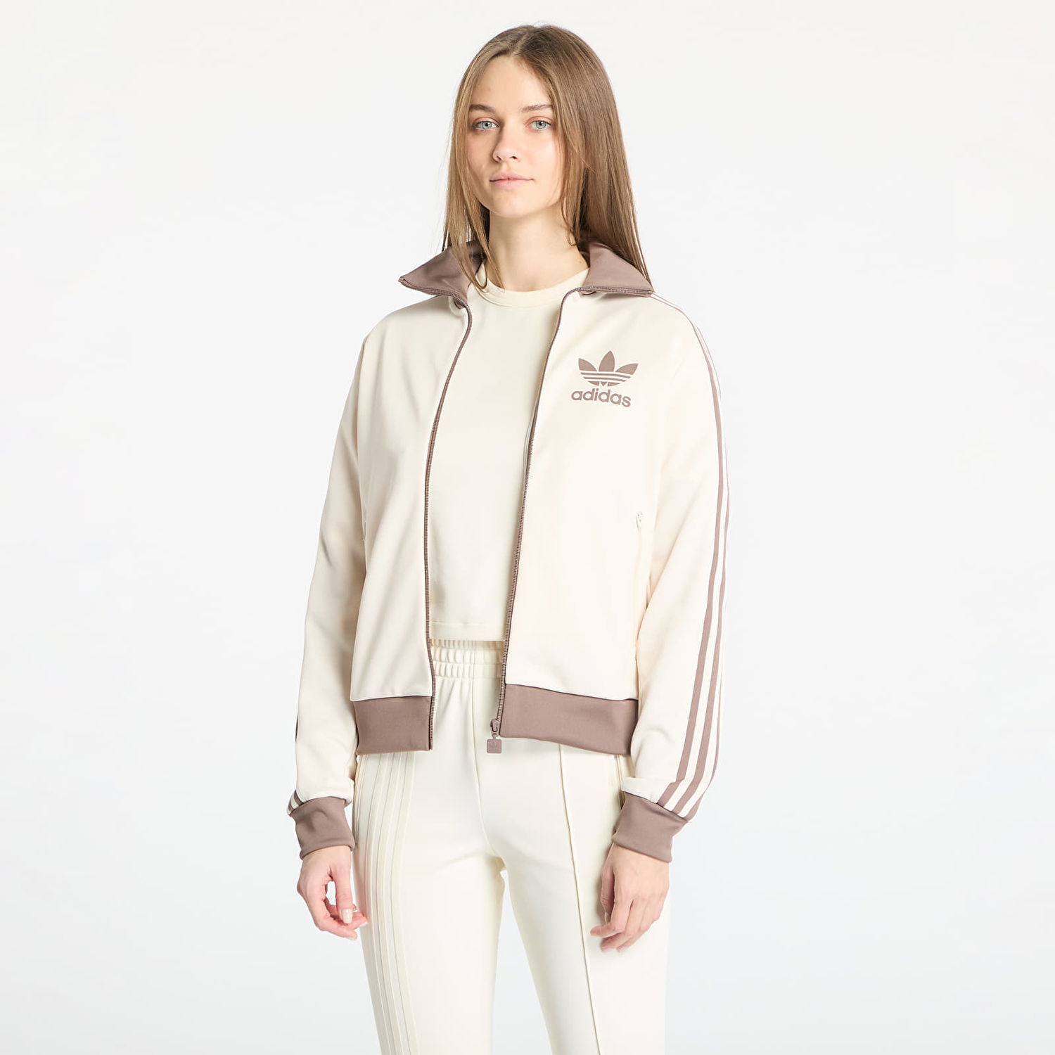 Bomberjakke adidas Originals Adicolor Classic Track Top Beige | JC5807, 0