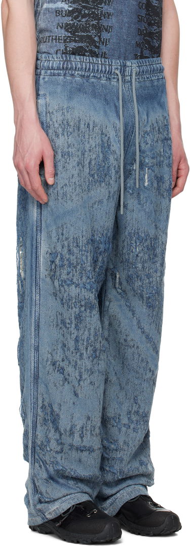Joggingbukser Diesel Diesel D-Enimos-FSG Acid Wash Drawstring Lounge Pants Blå | A18936-068RQ-01, 1