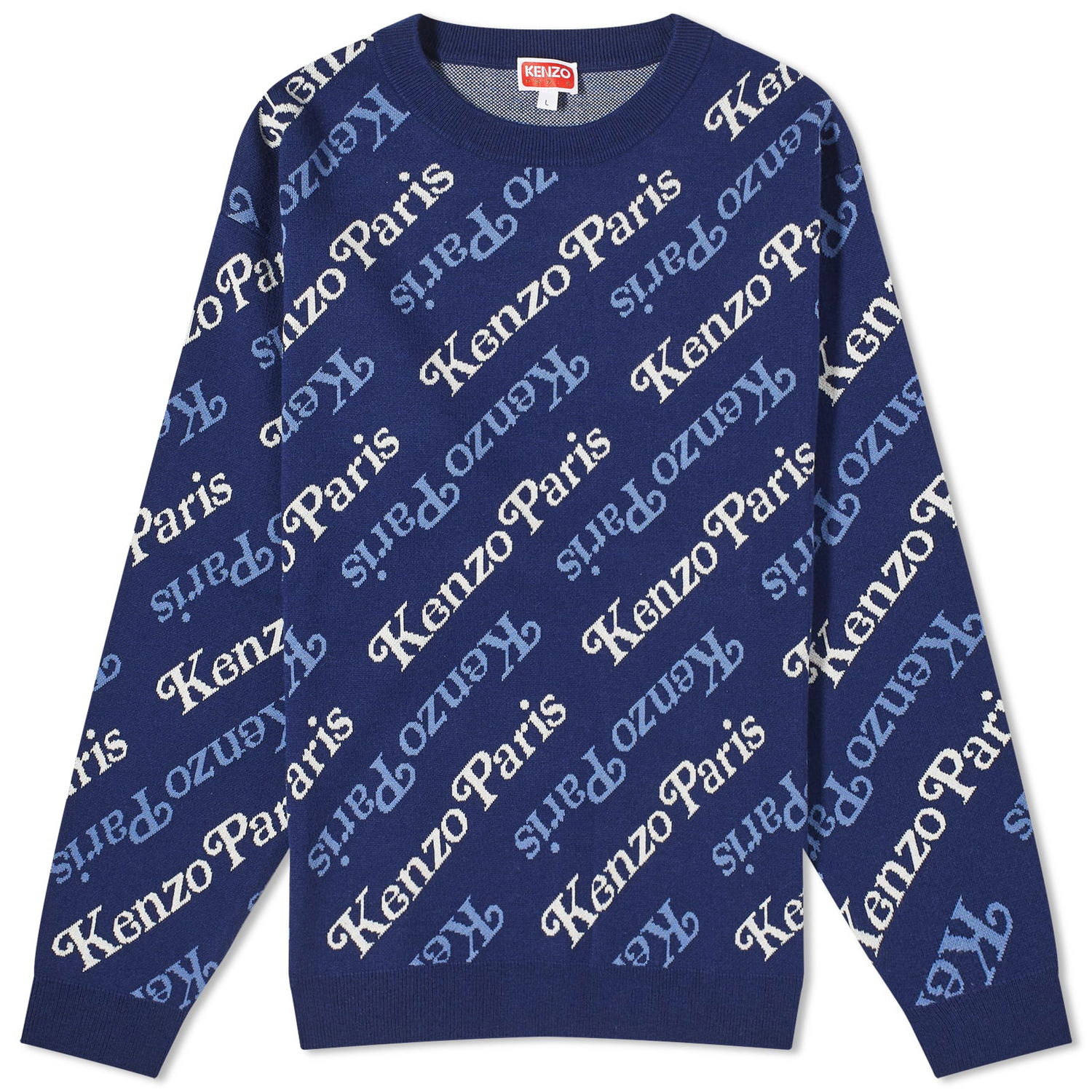 Sweater KENZO x Verdy Crew Knit Midnight Blue Mørkeblå | FE55PU4573CB-77, 0