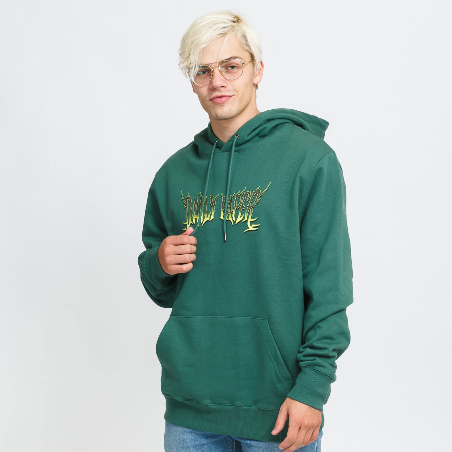 Sweatshirt DAILY PAPER Logan Hoodie Grøn | 2121011, 0