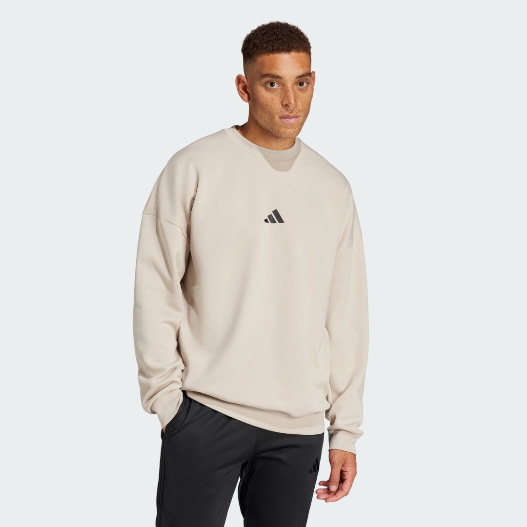 Sweatshirt adidas Performance Fortnite x Future Icons Three Bar Logo Crewneck Sweatshirt Beige | JV9949, 0