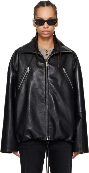 Jakke Nanushka Nanushka Aiman Faux-Leather Jacket Sort | NW25RSJK13999, 0
