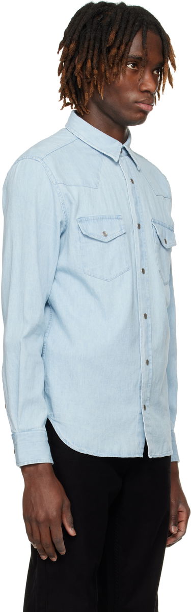 Skjorte Tom Ford TOM FORD Western Denim Shirt Blå | HDS001-FMC130F24, 1