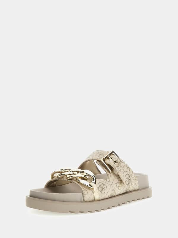 Tøj GUESS Fadey 4G Logo Sandals Metalisk | FLJFATFAL03