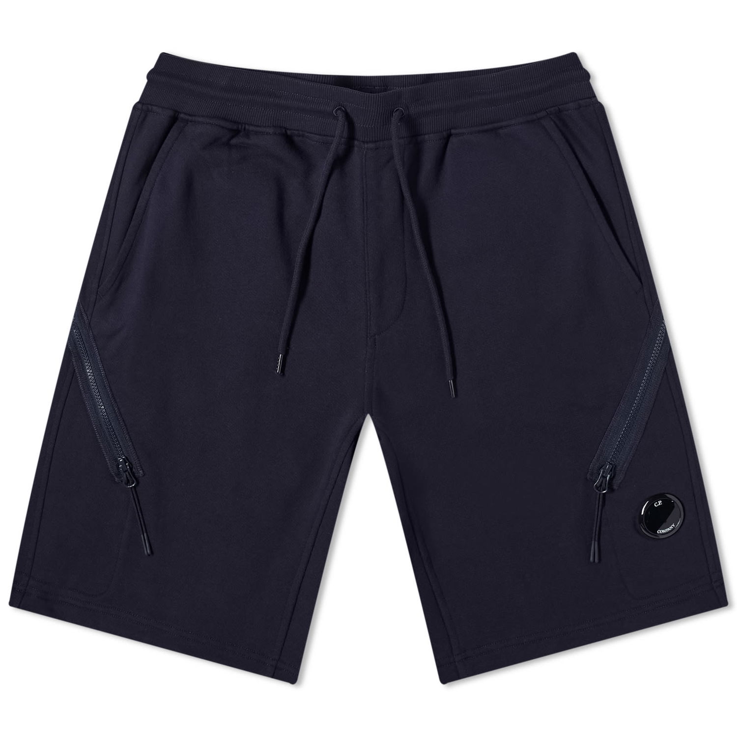 Shorts C.P. Company Lens Fleece Back Shorts Mørkeblå | 15CMSB154A-005086W-888, 0