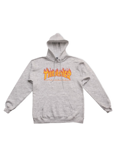 Sweatshirt Thrasher Flame Hoodie Grå | 113102GRY