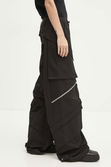 Cargo bukser HELIOT EMIL High Waist Wide Leg Cargo Pants Sort | HE.W.10.149.BLK01, 3