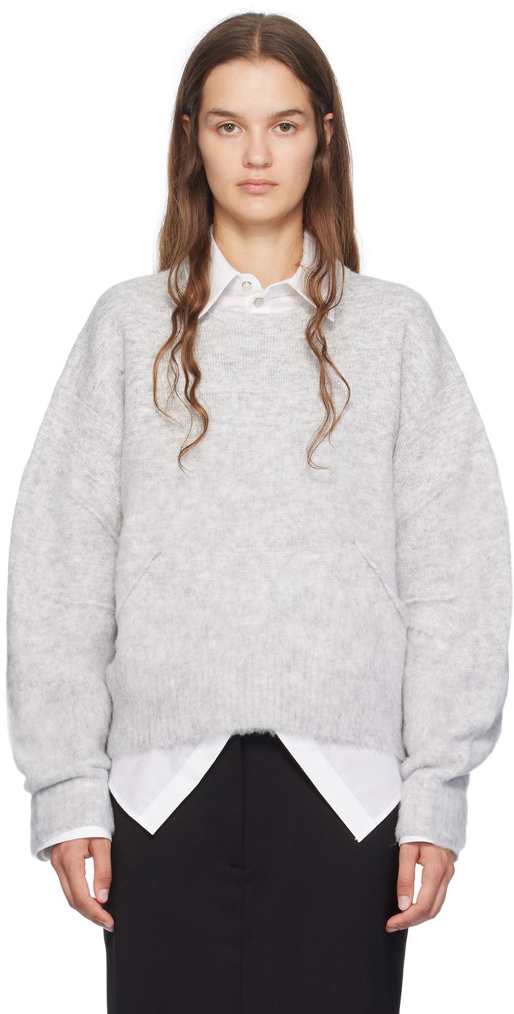 Sweater Helmut Lang Brushed Apex Designer Sweater Grå | O06HW706