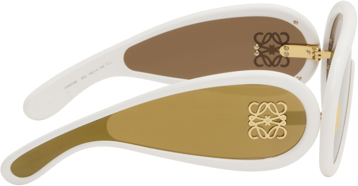 Solbriller Loewe Wave Mask Sunglasses Hvid | LW40108I 192337132728, 1