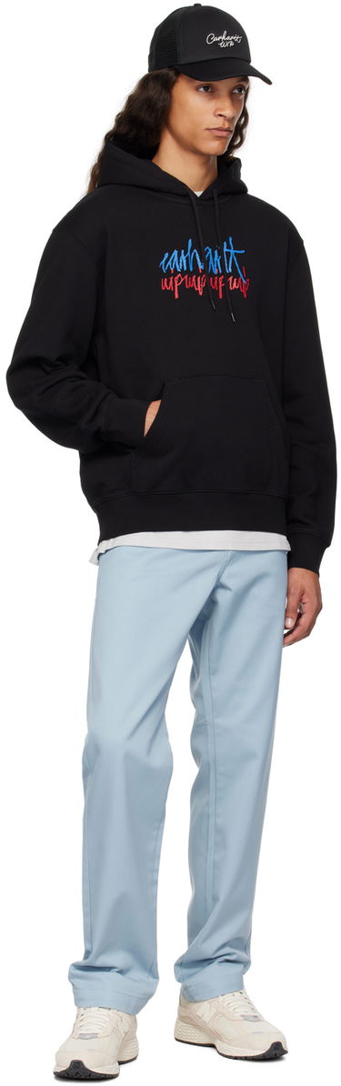 Sweatshirt Carhartt WIP Stereo Script Black Hoodie Sort | I033624, 3