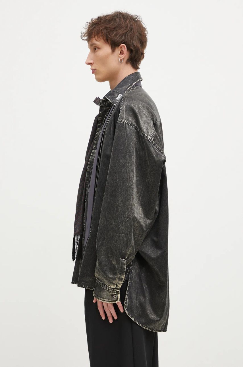 Skjorte Maison MIHARA YASUHIRO Maison MIHARA YASUHIRO Accessories Mixed Relaxed Longsleeve Shirt Grå | J13SH185, 1