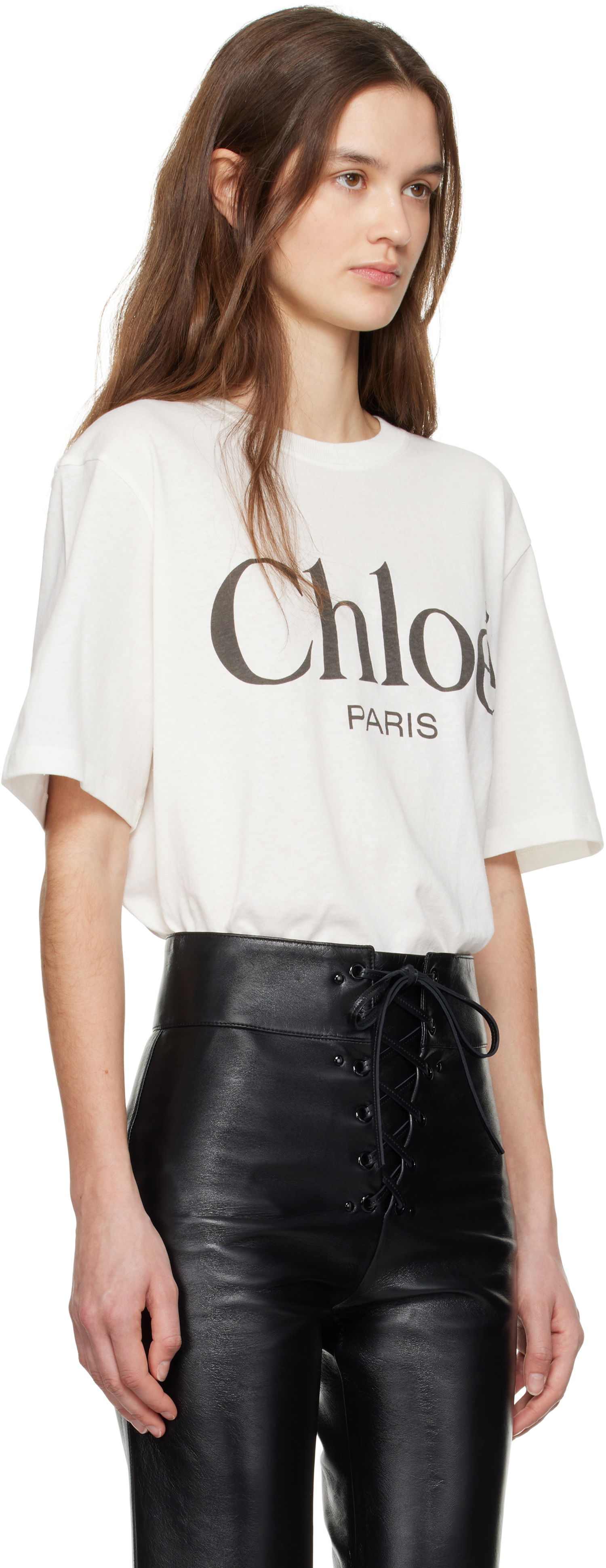 T-shirt CHLOÉ Chloé Oversized Logo T-Shirt Hvid | CH25SJH20191, 1