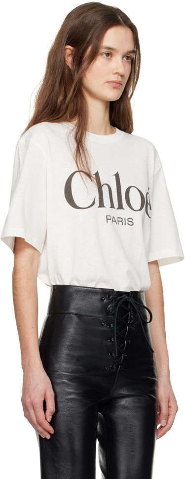 T-shirt CHLOÉ Chloé Oversized Logo T-Shirt Hvid | CH25SJH20191, 1