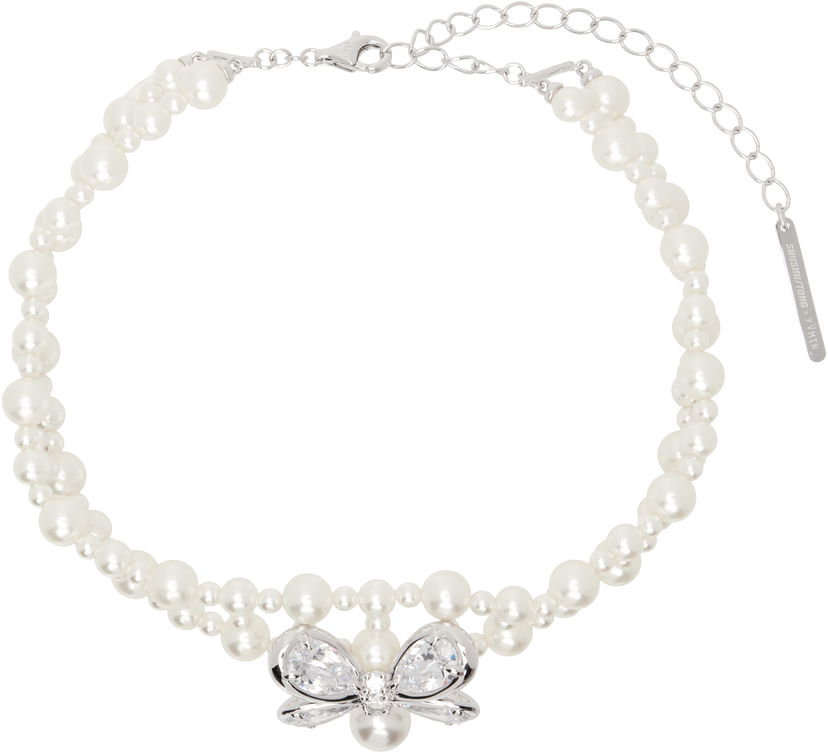 Halskæde SHUSHU/TONG SHUSHU/TONG YVMIN Edition Butterfly Pearl Necklace Hvid | 24723WHT00NN