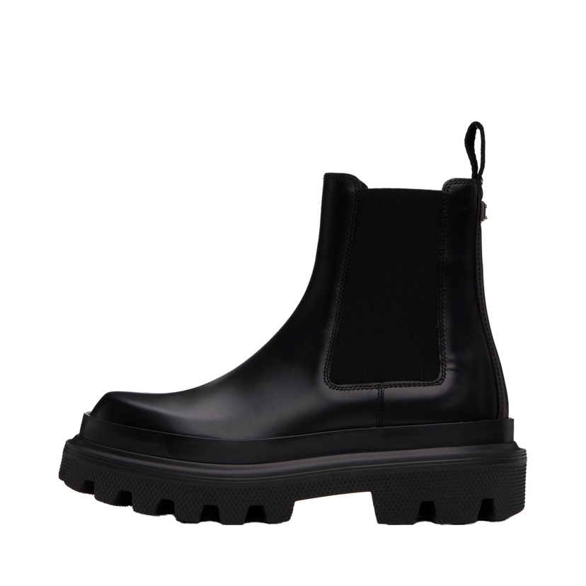 Sneakers og sko Dolce & Gabbana Black Pull-Loop Chelsea Boots Sort | A60565AB640
