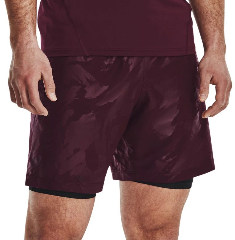 Shorts Under Armour UA Woven Emboss Bourgogne | 1377137-600, 0