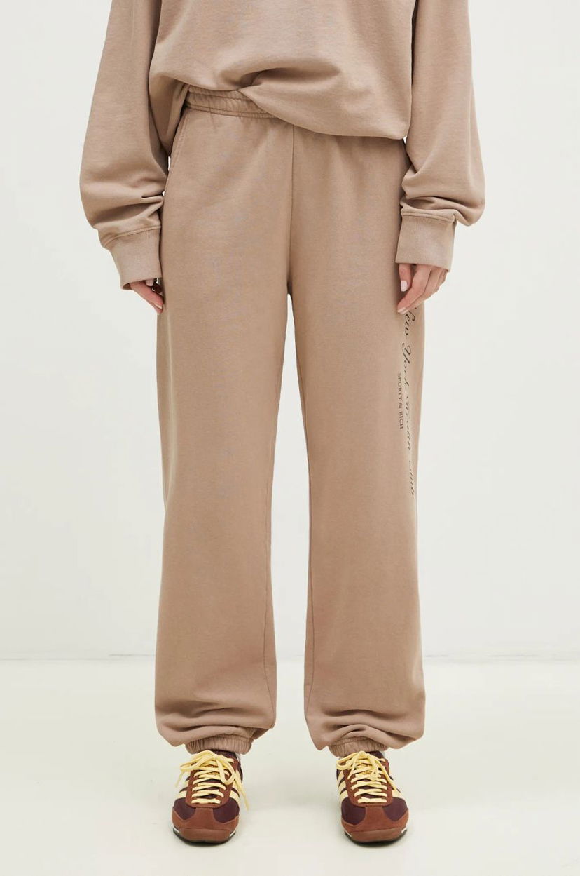 Joggingbukser Sporty & Rich Sporty & Rich NY Health Club Printed Sweatpants Brun | PA036512043BE05