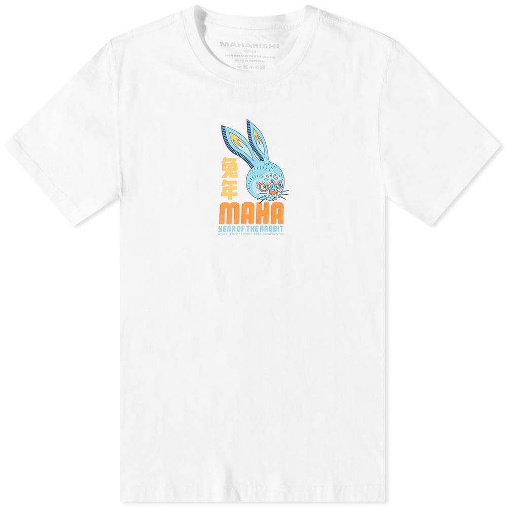 T-shirt Maharishi Lunar Year Of The Rabbit Tee Hvid | 1002-WT, 0